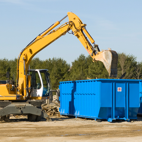 are there any restrictions on where a residential dumpster can be placed in Delano